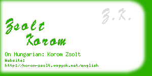 zsolt korom business card